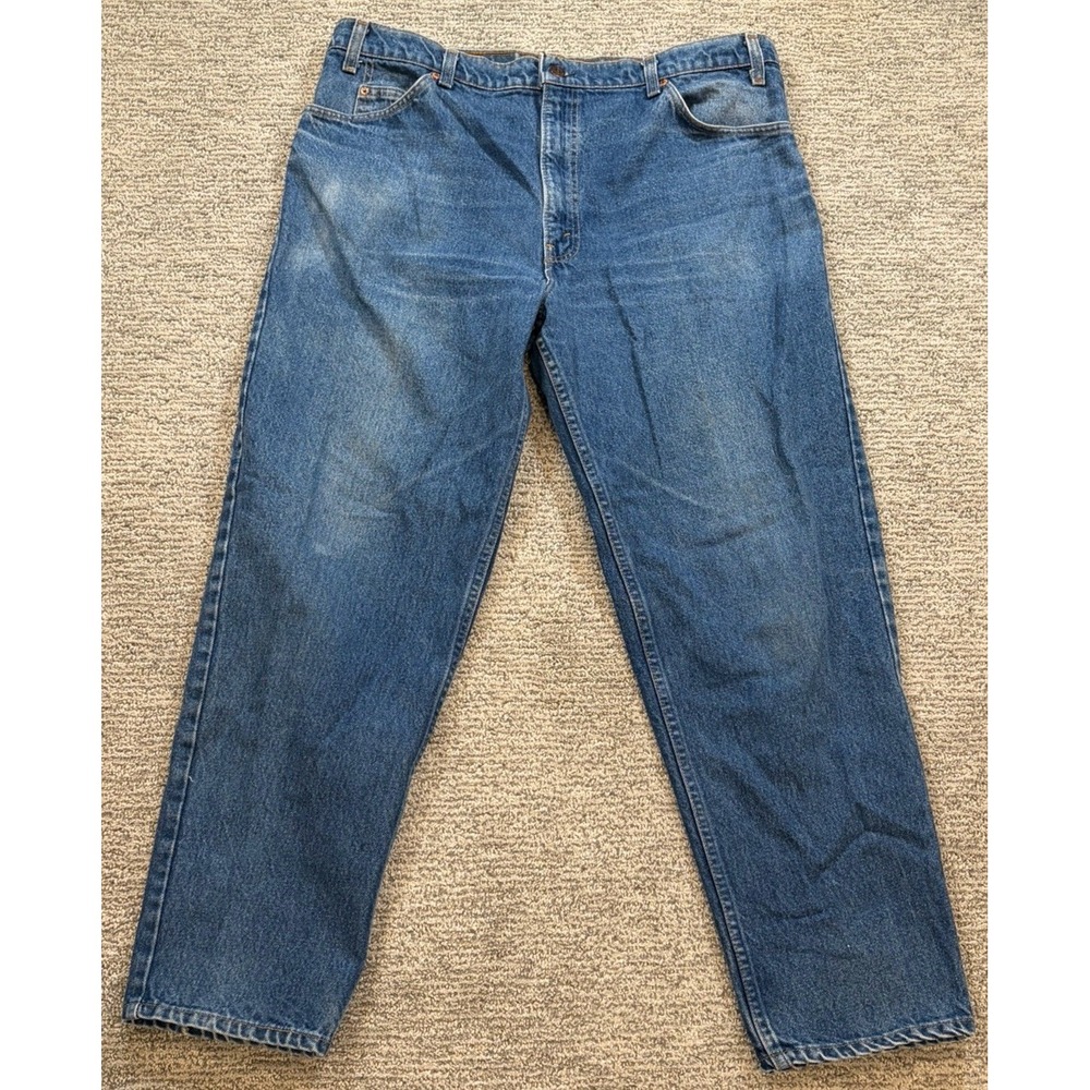 VINTAGE Levi's 550 Jeans 40x30 Blue Denim Tapered Orange Tab 90s USA Baggy Leg